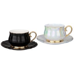 ЧАЙНЫЙ НАБОР LEFARD PEARL НА 2 ПЕР. 4 ПР. 200 МЛ ЧЕРНЫЙ, БЕЛЫЙ