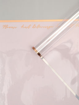 Цена за 20 шт. Пленка для цветов, "Полоса с окном", розовая, 57х57±2 см