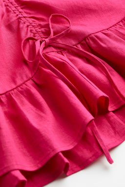 Falda en mezcla de lino con cord?n de ajuste - H&m фото 3