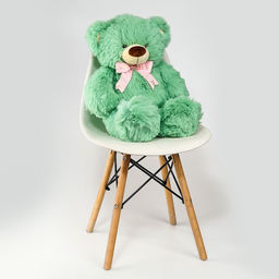 Мягкая игрушка Медведь, с бантиком, 60 см, цвет зелёный - Simaland фото 4