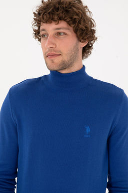 Erkek Slim Fit Yar_m Bal_k__ Yaka Saks Kazak - U.s. polo assn фото 2