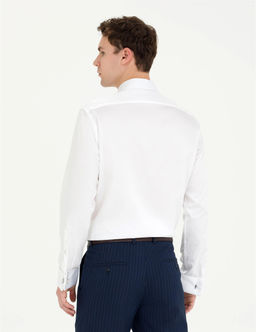 Beyaz Slim Fit Uzun Kollu Klasik G_mlek - Pierre cardin фото 5