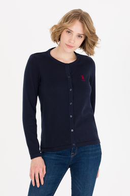 U. S. Polo Assn Женский темно-синий базовый трикотажный кардиган - U.s. polo assn фото 2