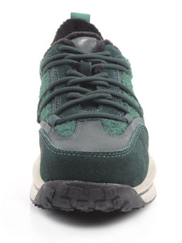 04-XKL23-140R GREEN Кроссовки утепленные женские (натуральная кожа, натуральная замша, байка)