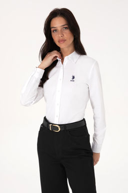 Kad_n Beyaz Uzun Kollu Basic G_mlek - U.s. polo assn фото 3