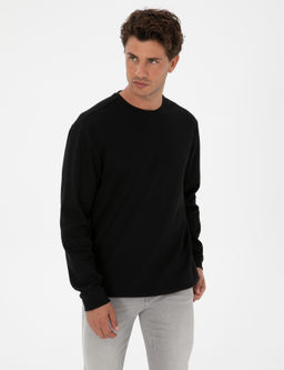 Siyah Regular Fit Sweatshirt - Pierre cardin фото 3