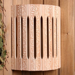 Абажур для бани и сауны «Русские узоры», липа, 31×27×11 см, настенный угловой, «Добропаровъ»