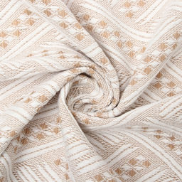 Плед с бахромой «Этель» Home, 130×180 см, бежевый, жаккард