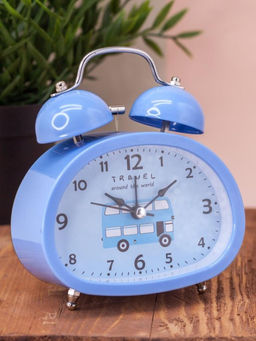 Часы-будильник "Transport", blue (13,5х12 см)