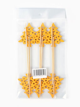 Цена за 2 шт. Шпажки для канапе Золотые елочки, набор 6 шт.