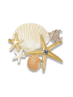 Брошь-магнит Морская раковины и перламутровые звезды - Модные истории фото 3