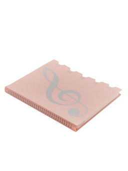 Нотная папка - 30 файлов 60 листов розовая