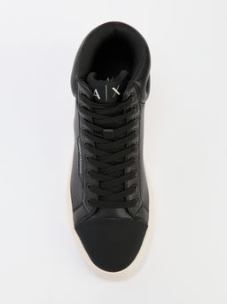 Мужские высокие кеды ARMANI EXCHANGE Артикул 4079355, черный  фото 5