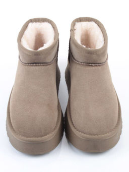 04-PF8520-6 KHAKI Угги женские (натуральная замша, 100% шерсть)