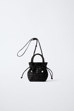 SEQUIN CROSSBODY BAG WITH BOW