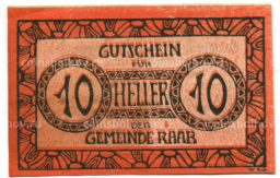 10 геллеров 1920 года Австрия Рааб (нотгельд)