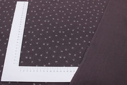Теплый хлопок Цветочки - мотылечки цв.т.кофейно-лиловый, ш.1.5м, хлопок-100%, 150гр/м.кв - Купава фото 2