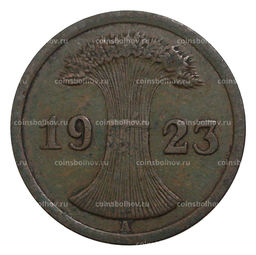 Монета 2 рентенпфеннига 1923 года А Германия