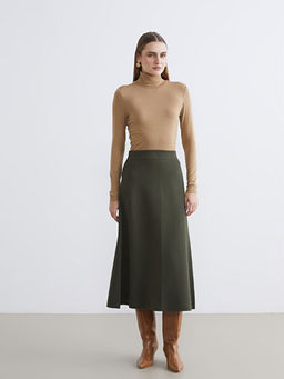 Beli Lastikli Triko Etek