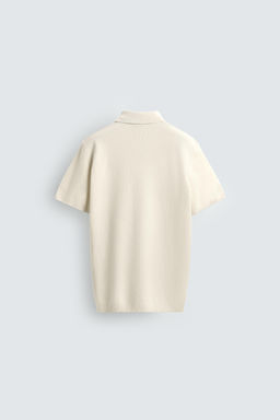 TEXTURED KNIT POLO SHIRT - Zara фото 16