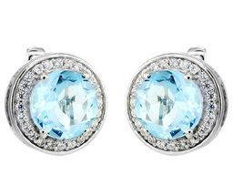 Серьги из серебра топаз, Черешня