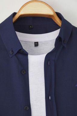 TRENDYOL MAN Gri Regular Nak?sl? Kolay Utulenebilir Smart Oxford Gomlek TMNAW24GO00089 - Trendyolmilla фото 23