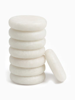 Камни для СПА 6×8 белый мрамор, 8 шт.