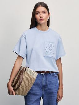 Свободная футболка с карманом / Zarina