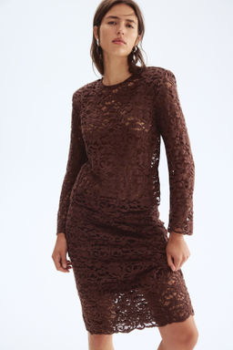 Blusa de encaje con hombreras - H&m фото 3