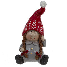 Фигурка декоративная "Гном", L6 W6 H10,5 см, 2в.