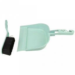 Комплект для уборки пластмассовый: совок 19,5х15,5х4,8см + сметка 27,5х3,5см, ворс 4см "Салют" цвета в ассортименте: мятный, розовый, светло-фисташковый (Китай)