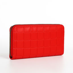 Кошелёк женский, четыре отделения, на молнии, красный
