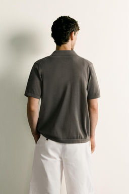 CAMISA PUNTO RELAXED FIT / Verde gris - Zara фото 3