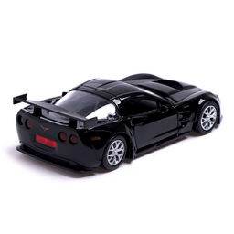 Машина металлическая CHEVROLET CORVETTE C6-R, 1:32, открываются двери, инерция, цвет чёрный - АвтоГрад фото 4