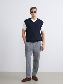 Standart Kal?p V Yaka Erkek Triko S?veter