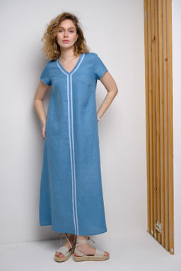 Платье в стиле casual 100% лен - Новый лен фото 3