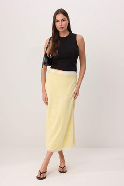 Murdum Flok Bask?l? Kalem Maxi/Uzun Tul Esnek Orme Etek TWOAW26ET00146 - Trendyolmilla фото 10