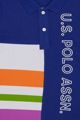 U. S. Polo Assn Синяя футболка с воротником-поло для мальчиков - U.s. polo assn фото 3
