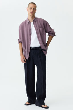 Pantal?n amplio de lino Loose Fit - H&m фото 3