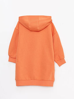 Kap??onlu Nak??l? Uzun Kollu K?z ?ocuk Elbise - Waikiki фото 2