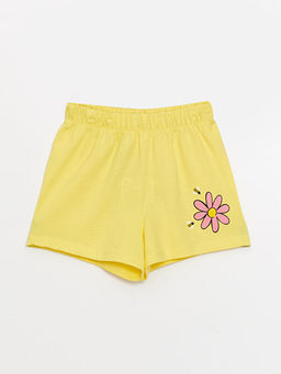 Beli Lastikli ?i?ekli K?z Bebek ?ort 2li