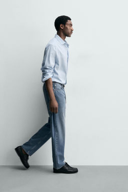 JEANS LIGEROS ALGOD?N - LYOCELL / Azul medio - Zara фото 6