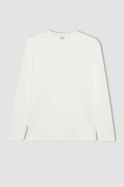 Облегающая футболка с круглым вырезом и вафельным рисунком - Defacto фото 10