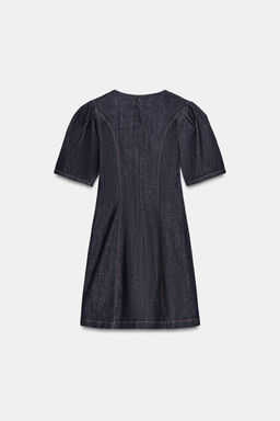 Z1975 MINI DENIM PUFF SLEEVE DRESS - Zara фото 8