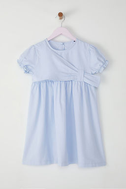 Pembe K?z Cocuk Pamuklu Balon Kol Kruvaze Detayl? Mini Bayraml?k Dokuma Elbise TKDSS25EL00023 - Trendyolmilla фото 6