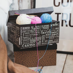 Коробка подарочная складная, упаковка, Любовь Счастье Удача, 31?25.5?16 см