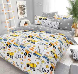 Наволочка 50х70см Юный строитель К, с клапаном-запахом, поплин Комфорт 115г/м2, хлопок 100%, упаковка ПП 22х30см, Домашняя мода (Россия)  фото 2