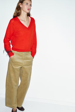 WOOL BLEND V-NECK JUMPER - Zara фото 4