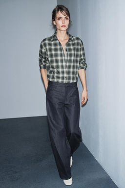 OVERSIZE CHECK SHIRT ZW COLLECTION - Zara фото 4