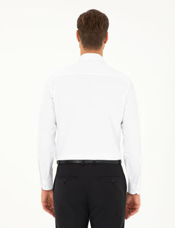 Beyaz Slim Fit Arm_rl_ Uzun Kollu G_mlek